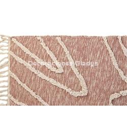 ALFOMBRA ALGODON  FLECOS BORDADO - Imagen 2