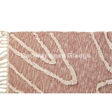 ALFOMBRA ALGODON  FLECOS BORDADO - Imagen 2