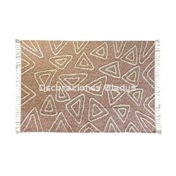 ALFOMBRA ALGODON  FLECOS BORDADO - Imagen 1