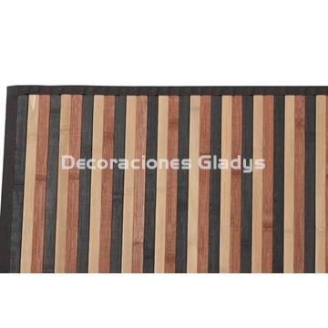 ALFOMBRA BAMBU  RAYAS MARRON - Imagen 1