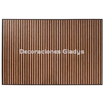 ALFOMBRA BAMBU  RAYAS MARRON - Imagen 2