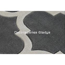 ALFOMBRA POLIESTER  ETNICO GRIS - Imagen 2