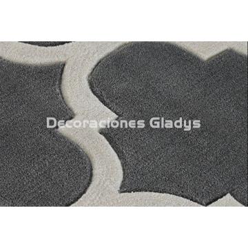 ALFOMBRA POLIESTER  ETNICO GRIS - Imagen 2
