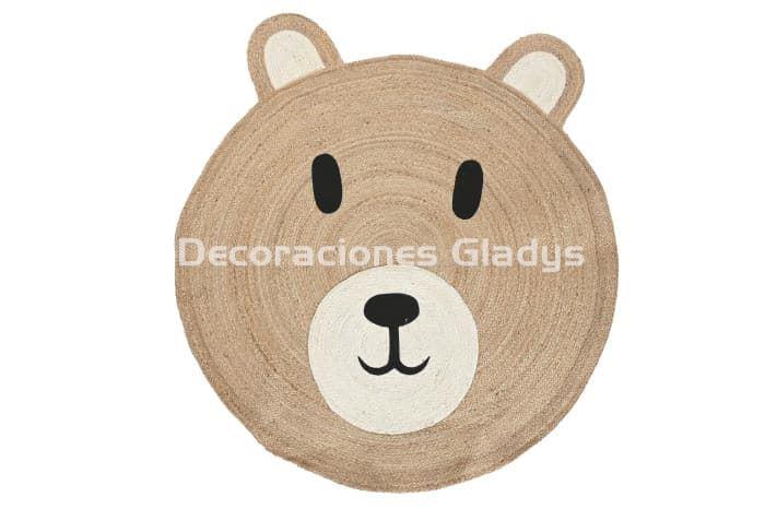 ALFOMBRA YUTE OSO NATURAL - Imagen 1