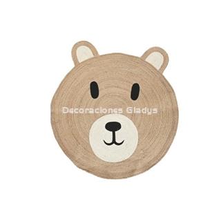 ALFOMBRA YUTE OSO NATURAL - Imagen 1