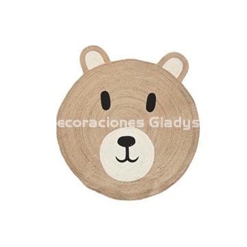 ALFOMBRA YUTE OSO NATURAL - Imagen 1