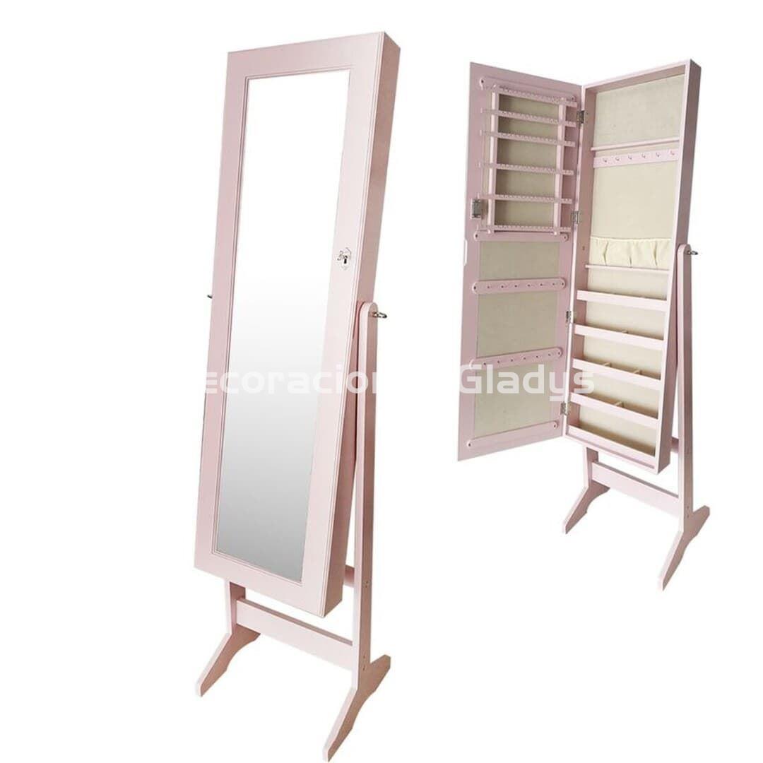 ARMARIO JOYERO ESPEJO VESTIDOR ROSA - Imagen 1