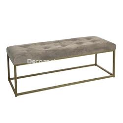 BANQUETA DESCALZADORA TERCIOPELO GRIS - Imagen 1