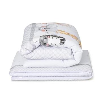 BAUL FUNDA NORDICA+NORDICO +CHICHONERA ANIMALES ACUARELA - Imagen 2