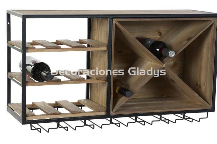 BOTELLERO ABETO METAL NATURAL - Imagen 1