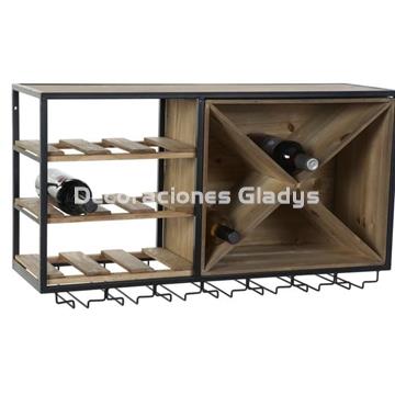 BOTELLERO ABETO METAL NATURAL - Imagen 1