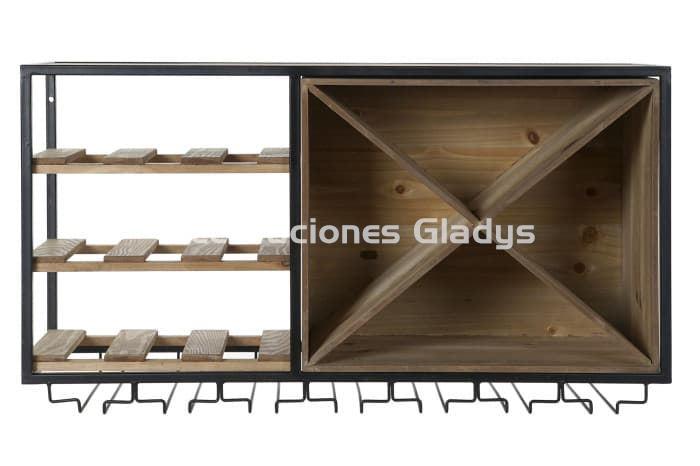 BOTELLERO ABETO METAL NATURAL - Imagen 2