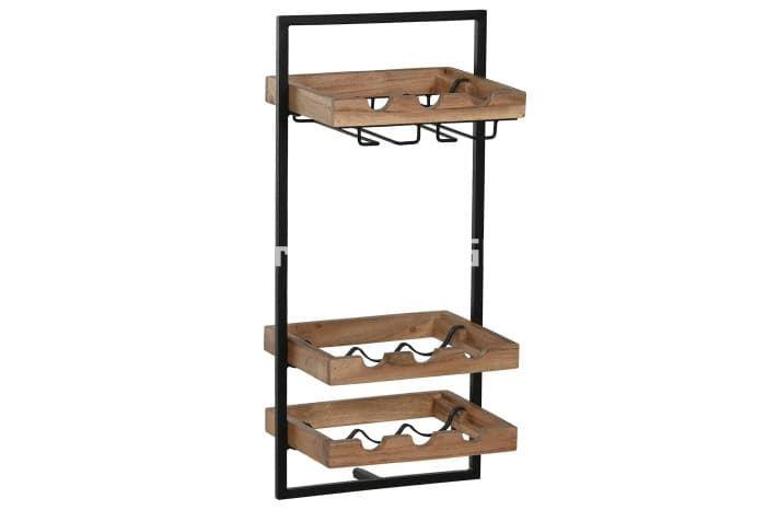 BOTELLERO ACACIA METAL NATURAL - Imagen 1