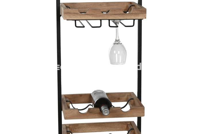 BOTELLERO ACACIA METAL NATURAL - Imagen 2