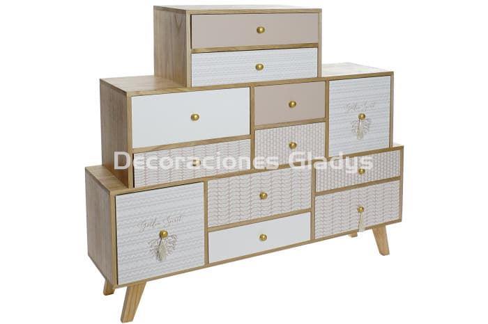 BUFFET PAULOWNIA  12 CAJONES NATURAL - Imagen 1