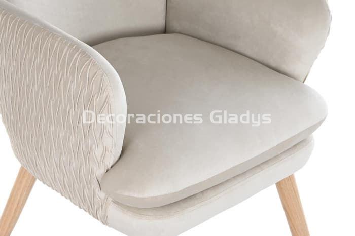 BUTACA POLIESTER MADERA BEIGE - Imagen 2
