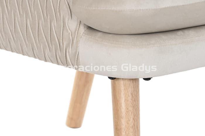 BUTACA POLIESTER MADERA BEIGE - Imagen 4