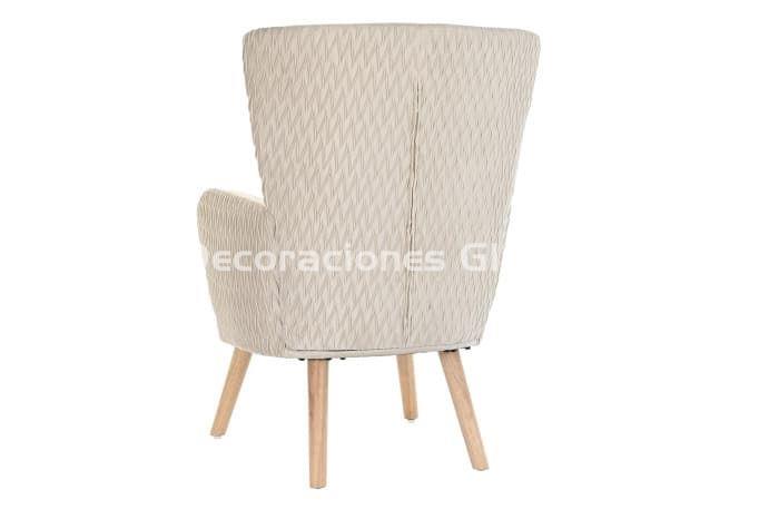 BUTACA POLIESTER MADERA BEIGE - Imagen 5