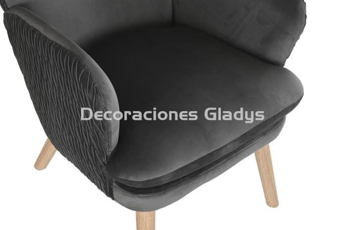 BUTACA POLIESTER MADERA GRIS OSCURO - Imagen 2