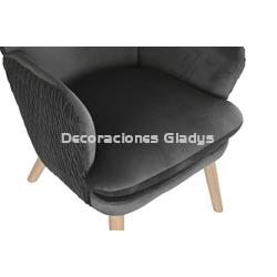 BUTACA POLIESTER MADERA GRIS OSCURO - Imagen 2