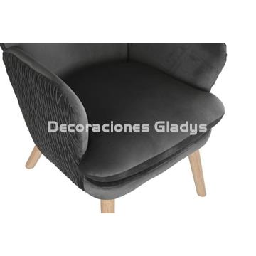 BUTACA POLIESTER MADERA GRIS OSCURO - Imagen 2