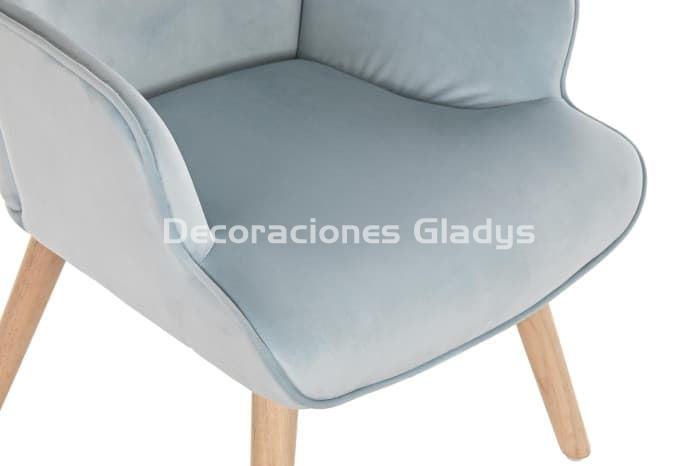 BUTACA POLIESTER MADERA TERCIOPELO - Imagen 2