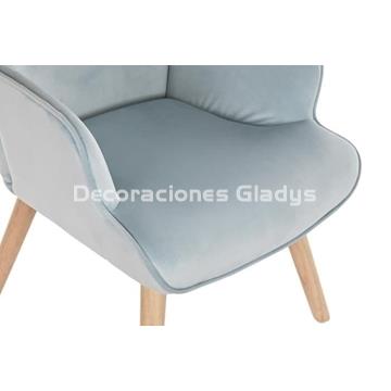 BUTACA POLIESTER MADERA TERCIOPELO - Imagen 2