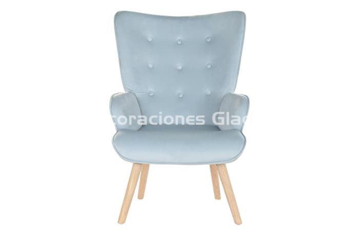 BUTACA POLIESTER MADERA TERCIOPELO - Imagen 4