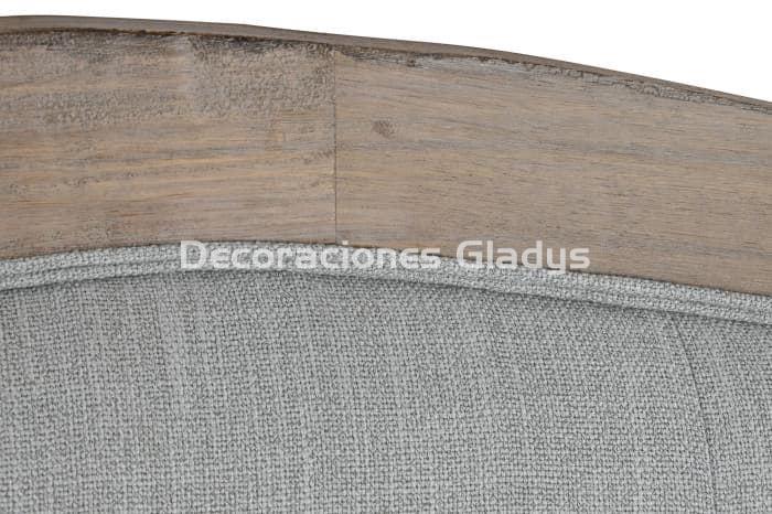 CABECERO CAMA LINO RUBBERWOOD  GRIS - Imagen 3