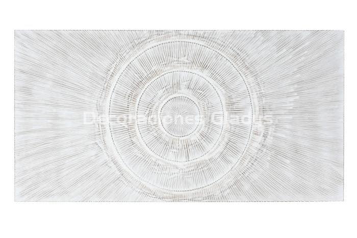 CABECERO CAMA MDF  CIRCULOS DECAPE BLANCO - Imagen 1