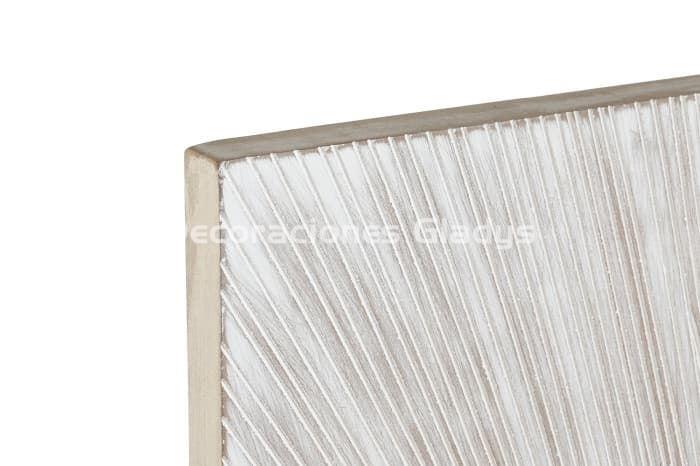 CABECERO CAMA MDF  CIRCULOS DECAPE BLANCO - Imagen 2