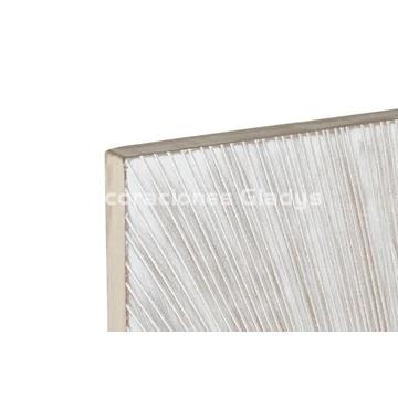 CABECERO CAMA MDF  CIRCULOS DECAPE BLANCO - Imagen 2