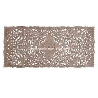 CABECERO CAMA MDF  MANDALA DECAPE NATURAL - Imagen 1