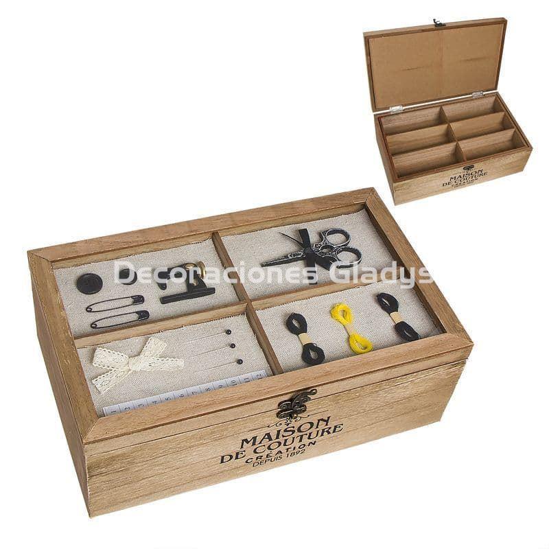 CAJA COSTURERO MADERA  D´CASA - CESTAS Y CAJAS