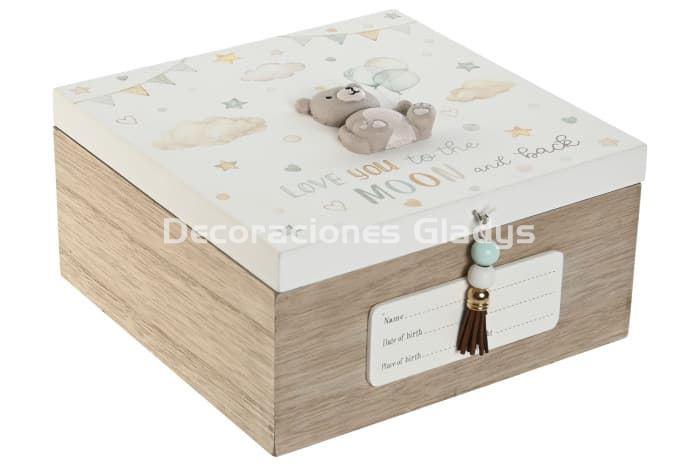 CAJA MDF 20X20X10 BEIGE - Imagen 1