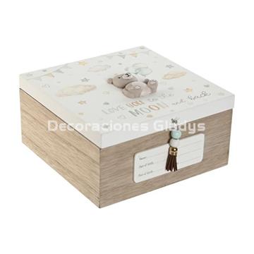 CAJA MDF 20X20X10 BEIGE - Imagen 1
