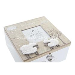 CAJA MDF CRISTAL  OVEJA NATURAL - Imagen 1
