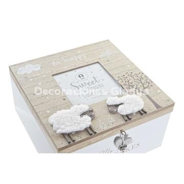 CAJA MDF CRISTAL  OVEJA NATURAL - Imagen 1