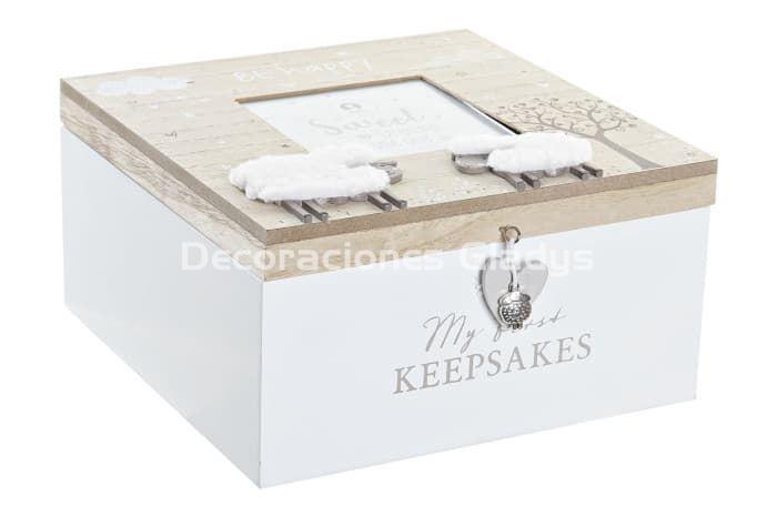CAJA MDF CRISTAL  OVEJA NATURAL - Imagen 2