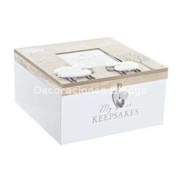 CAJA MDF CRISTAL  OVEJA NATURAL - Imagen 2