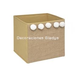 CAJA POMPONES YUTE - Imagen 1