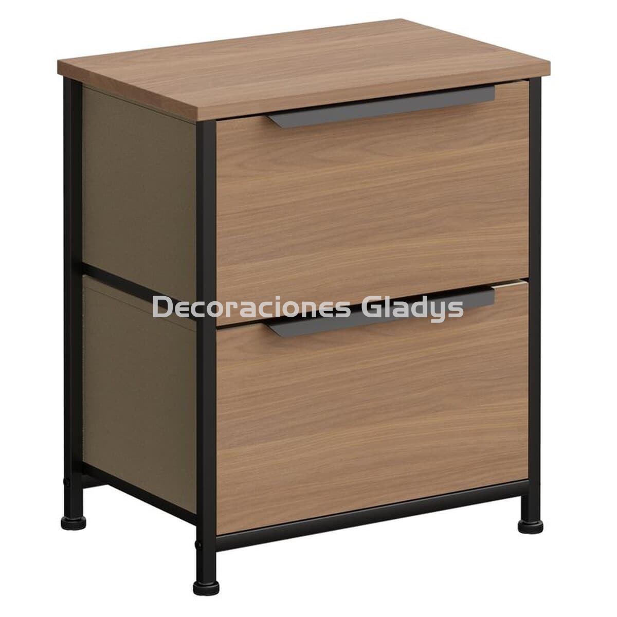 CAJONERA 2 CAJONES COLOR ROBLE SOHO -KIT - Imagen 2