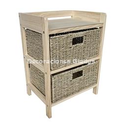 CAJONERA 2 CAJONES NATURAL -KIT - Imagen 1