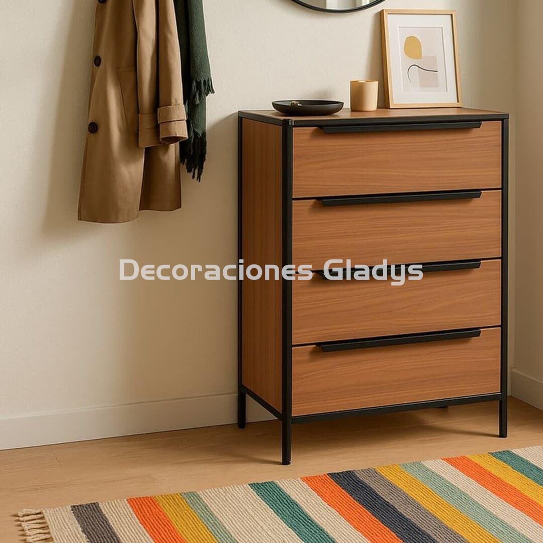 CAJONERA 4 CAJONES COLOR ROBLE SOHO -KIT - Imagen 1