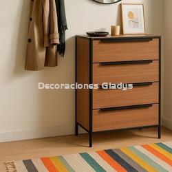 CAJONERA 4 CAJONES COLOR ROBLE SOHO -KIT - Imagen 1