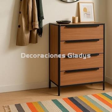 CAJONERA 4 CAJONES COLOR ROBLE SOHO -KIT - Imagen 1