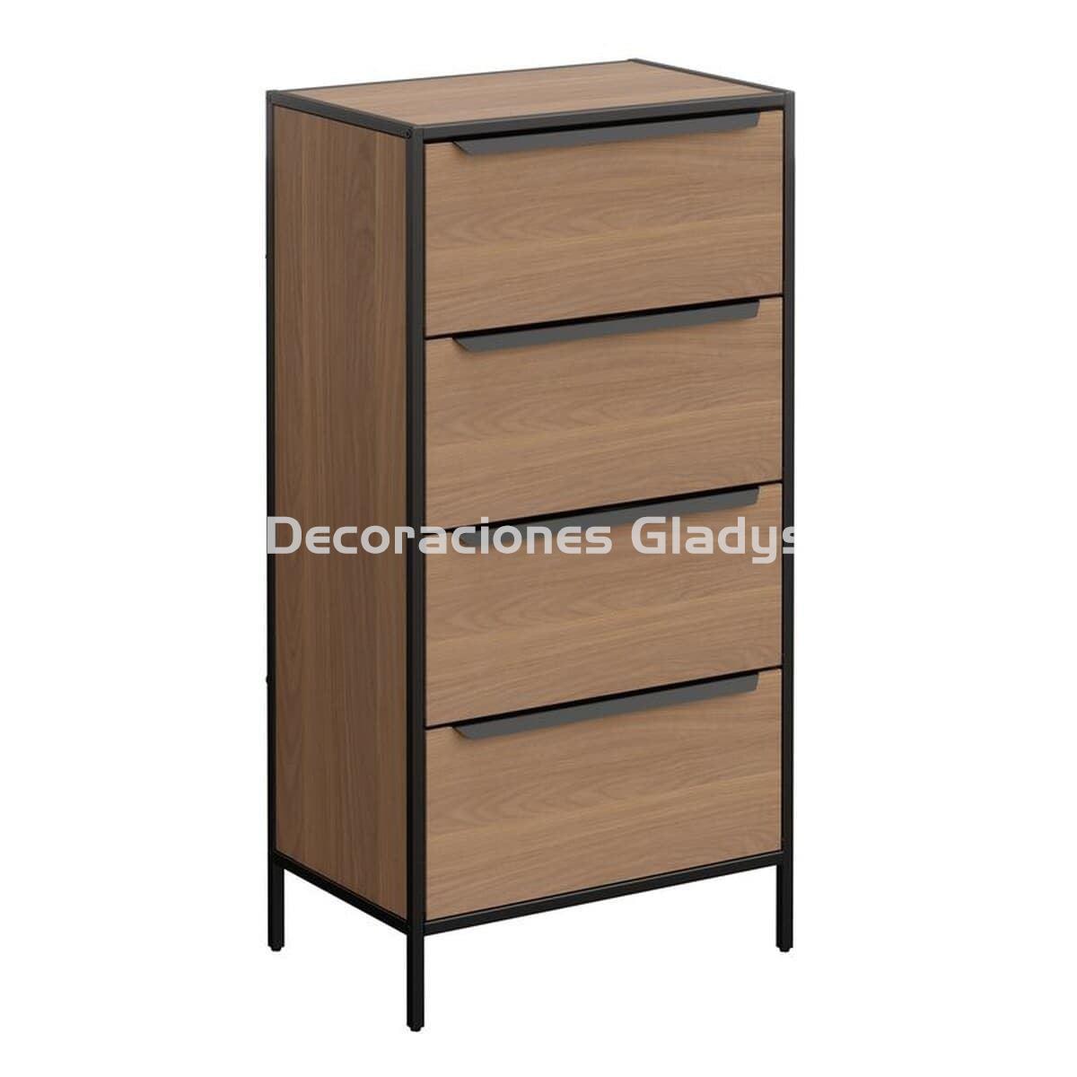 CAJONERA 4 CAJONES COLOR ROBLE SOHO -KIT - Imagen 2