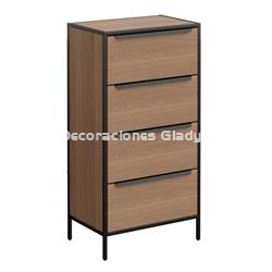 CAJONERA 4 CAJONES COLOR ROBLE SOHO -KIT - Imagen 2
