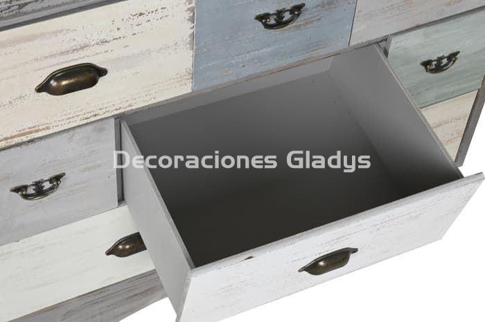 CAJONERA ABETO ENVEJECIDO GRIS - Imagen 4