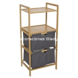 CAJONERA BAMBU GRIS - Imagen 1